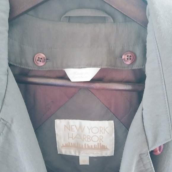 New York Harbor 12 Gray Trench Coat - Picture 6 of 11